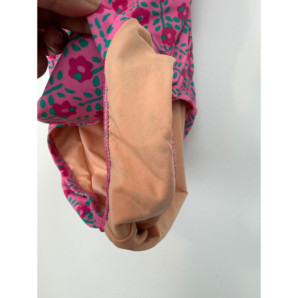 J. Crew Factory Womens Strapless Halter One-Piece Swimsuit Pink Floral XS - Picture 8 of 13